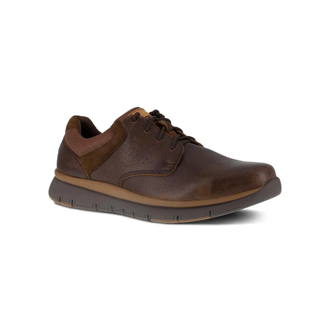Primetime Casuals Steel-Toe Oxford Work Shoe Brown